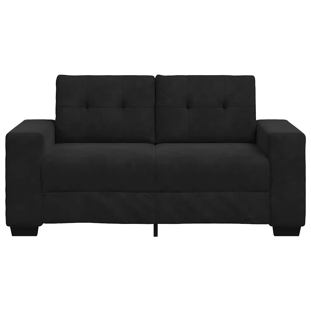 Canapé deux places noir 120 cm velours