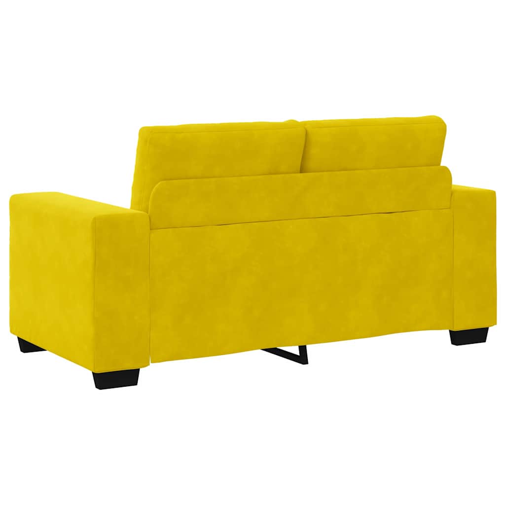 Zweisitzer-Sofa Gelb 120 cm Samt
