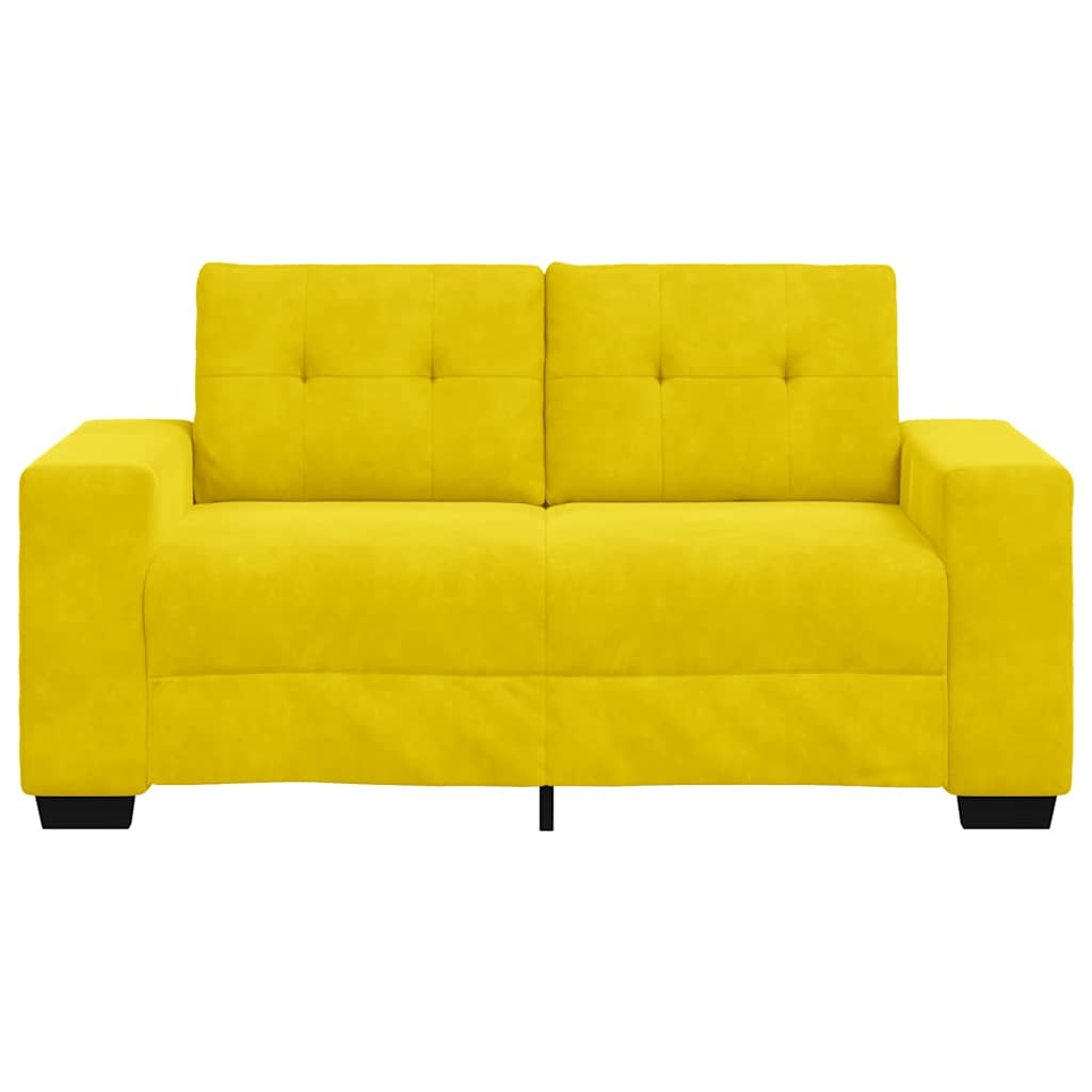 Zweisitzer-Sofa Gelb 120 cm Samt