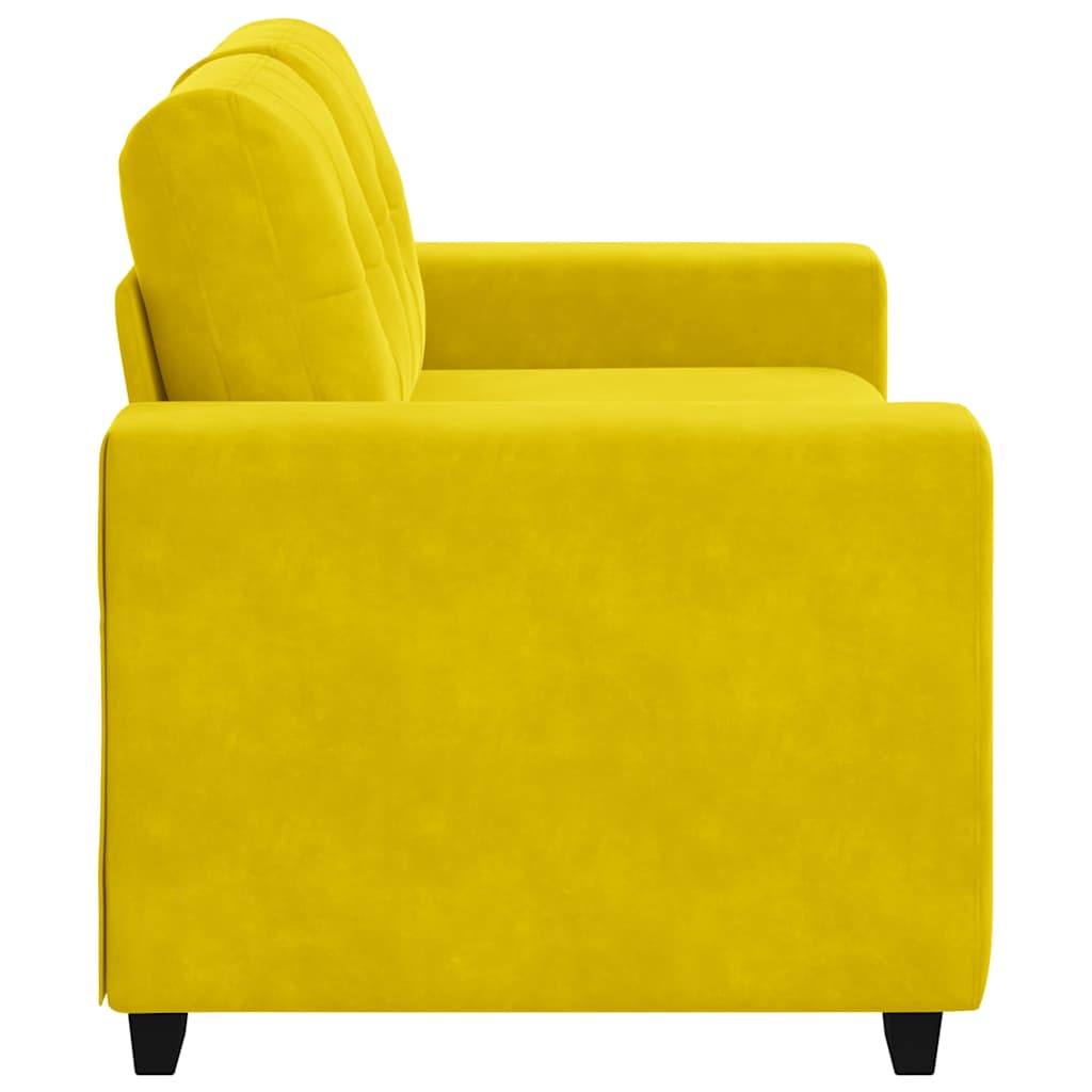 Zweisitzer-Sofa Gelb 120 cm Samt