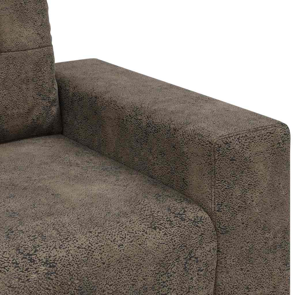 Zweisitzer-Sofa mit Kissen Dunkelgrau Kunstleder
