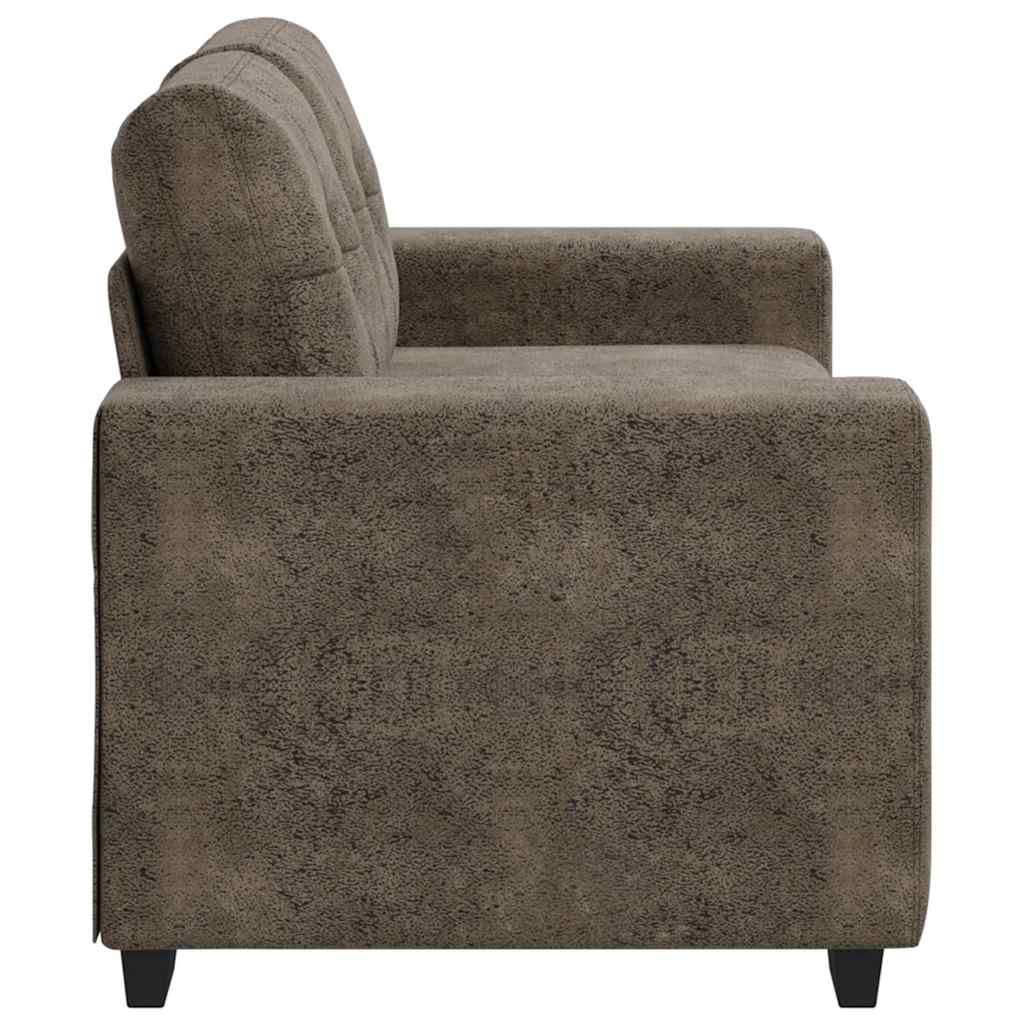 Zweisitzer-Sofa mit Kissen Dunkelgrau Kunstleder