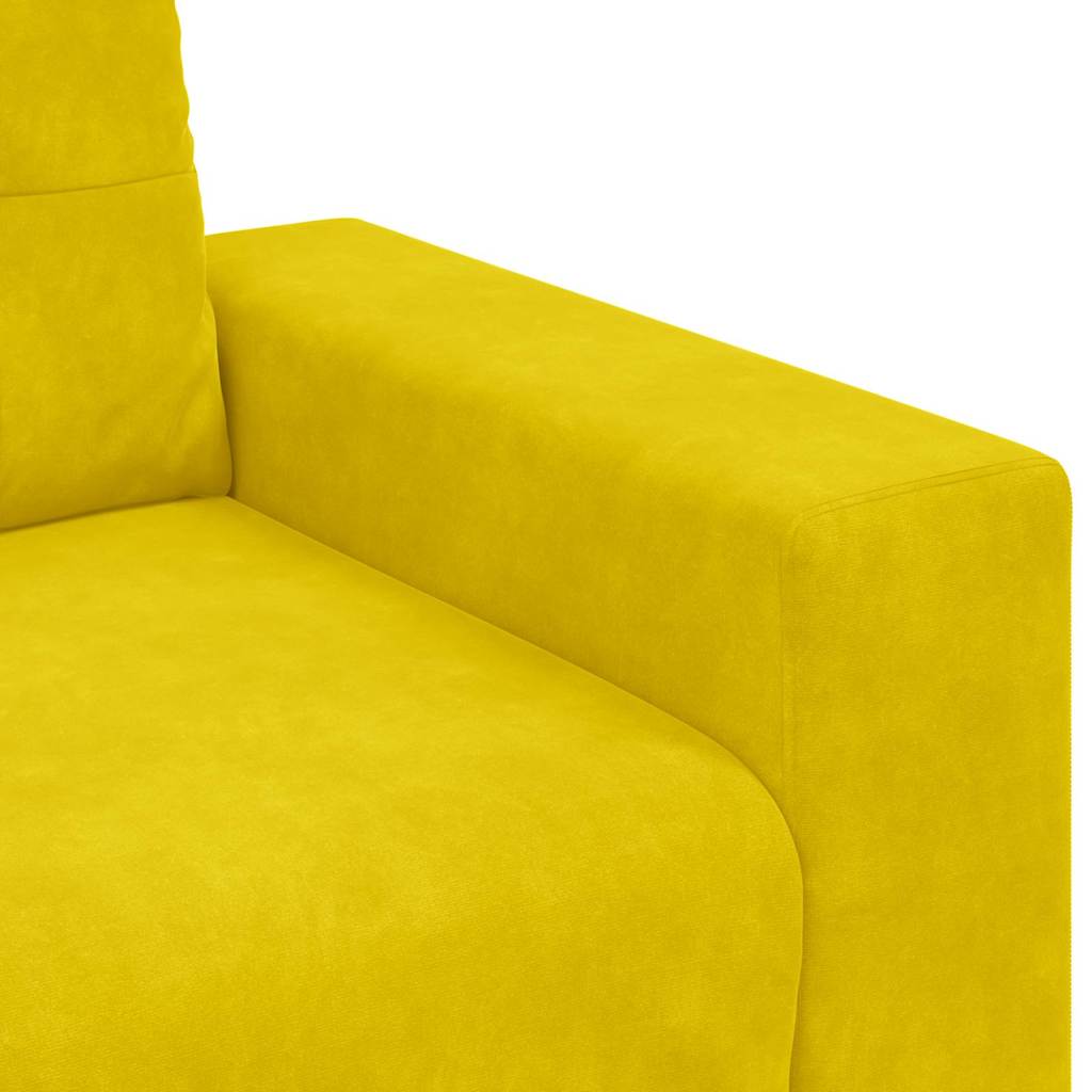 3-Sitzer-Sofa Gelb 180 cm Samt