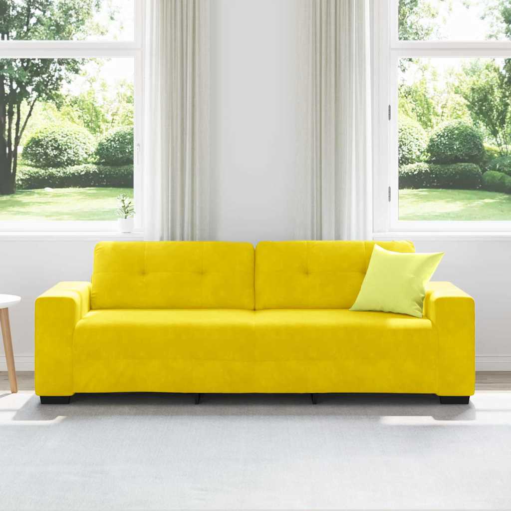 3-Sitzer-Sofa Gelb 180 cm Samt