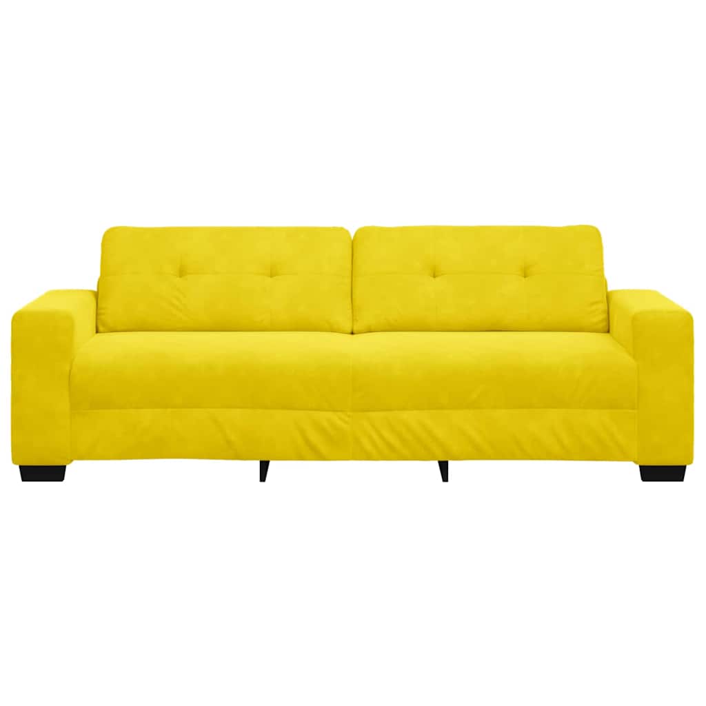 3-Sitzer-Sofa Gelb 180 cm Samt
