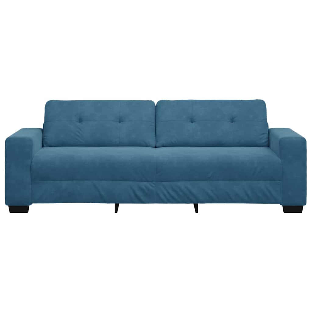 3-Sitzer-Sofa Blau 180 cm Samt