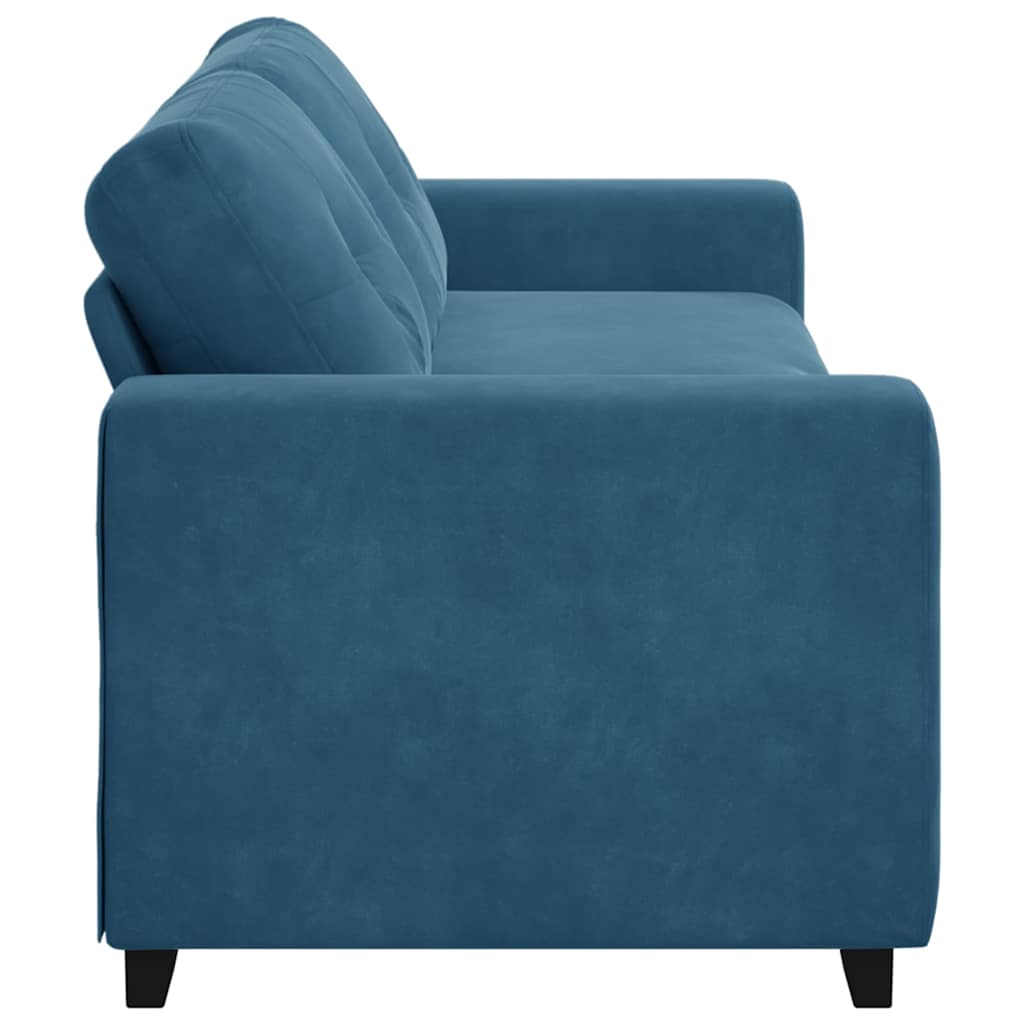 3-Sitzer-Sofa Blau 180 cm Samt