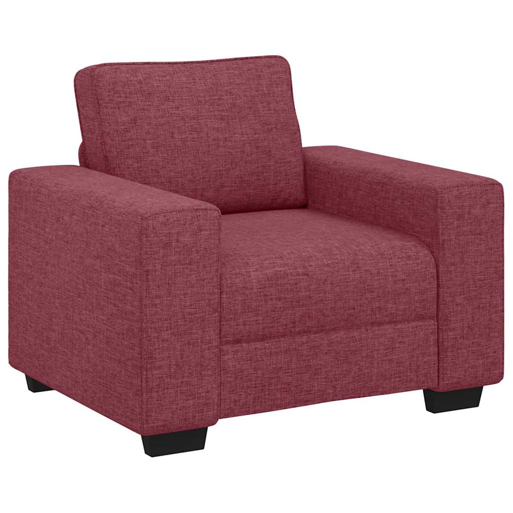 Fauteuil rouge vin 60 cm tissu