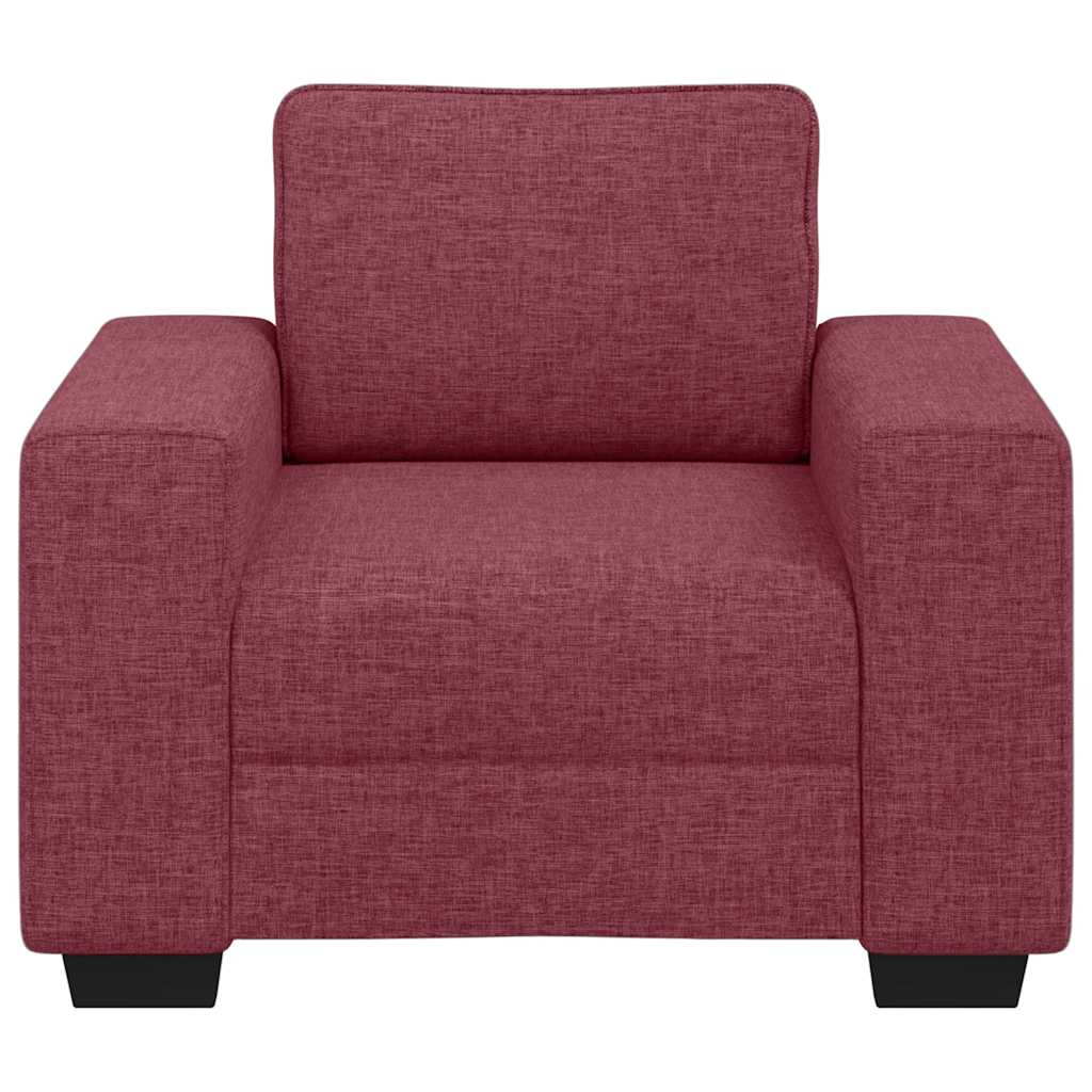 Fauteuil rouge vin 60 cm tissu
