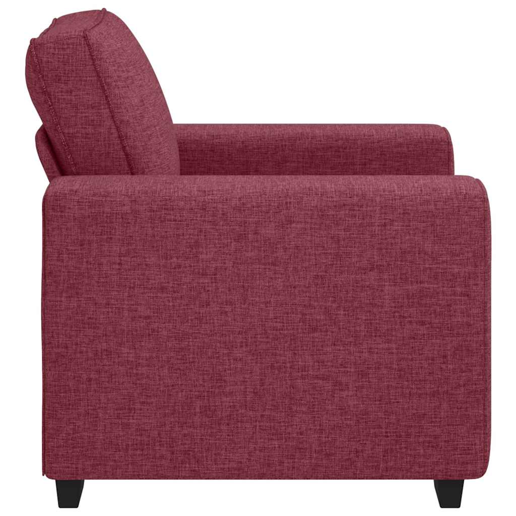 Fauteuil rouge vin 60 cm tissu
