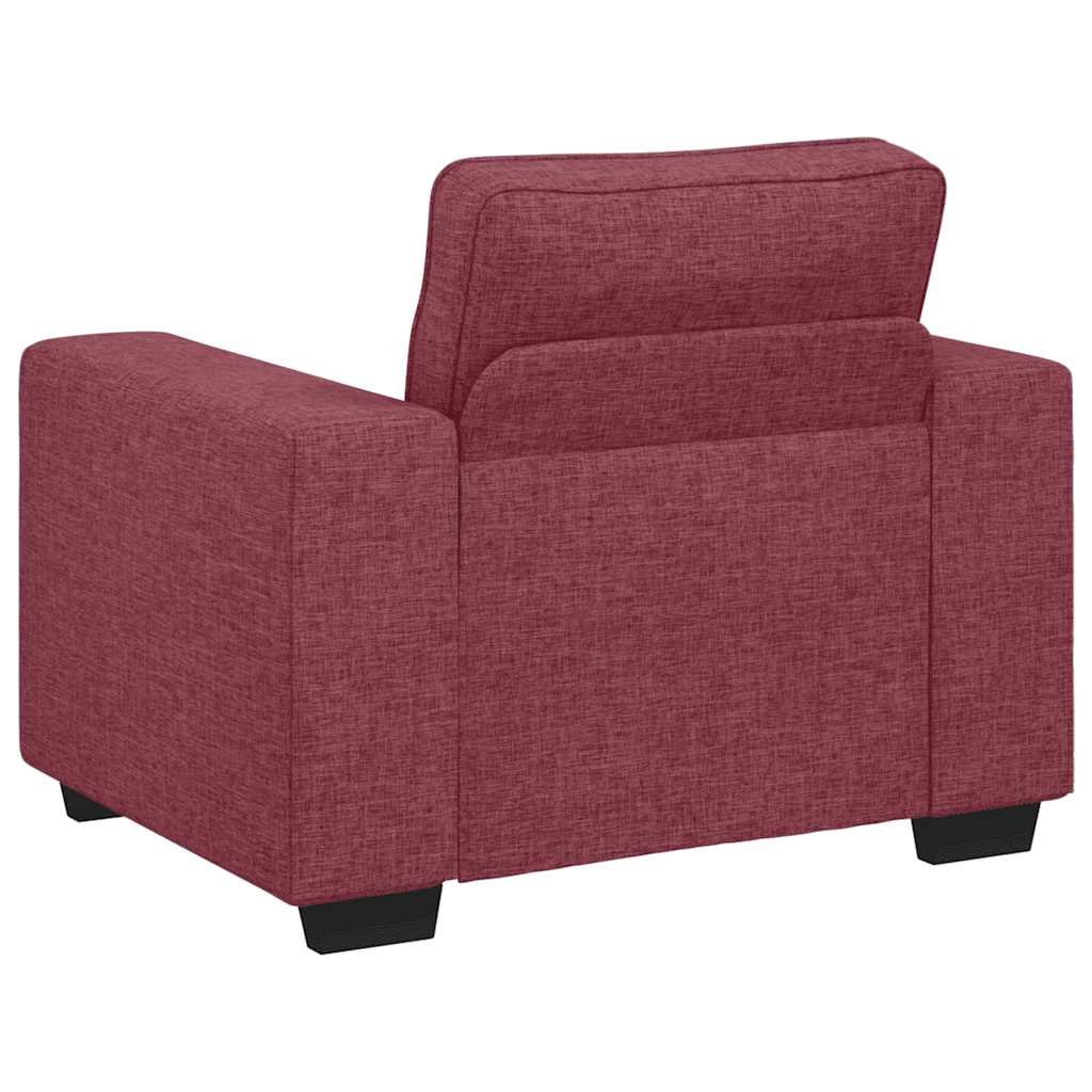 Fauteuil rouge vin 60 cm tissu
