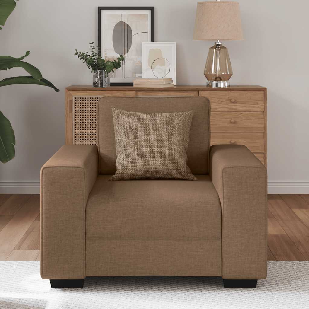 Fauteuil marron 60 cm tissu