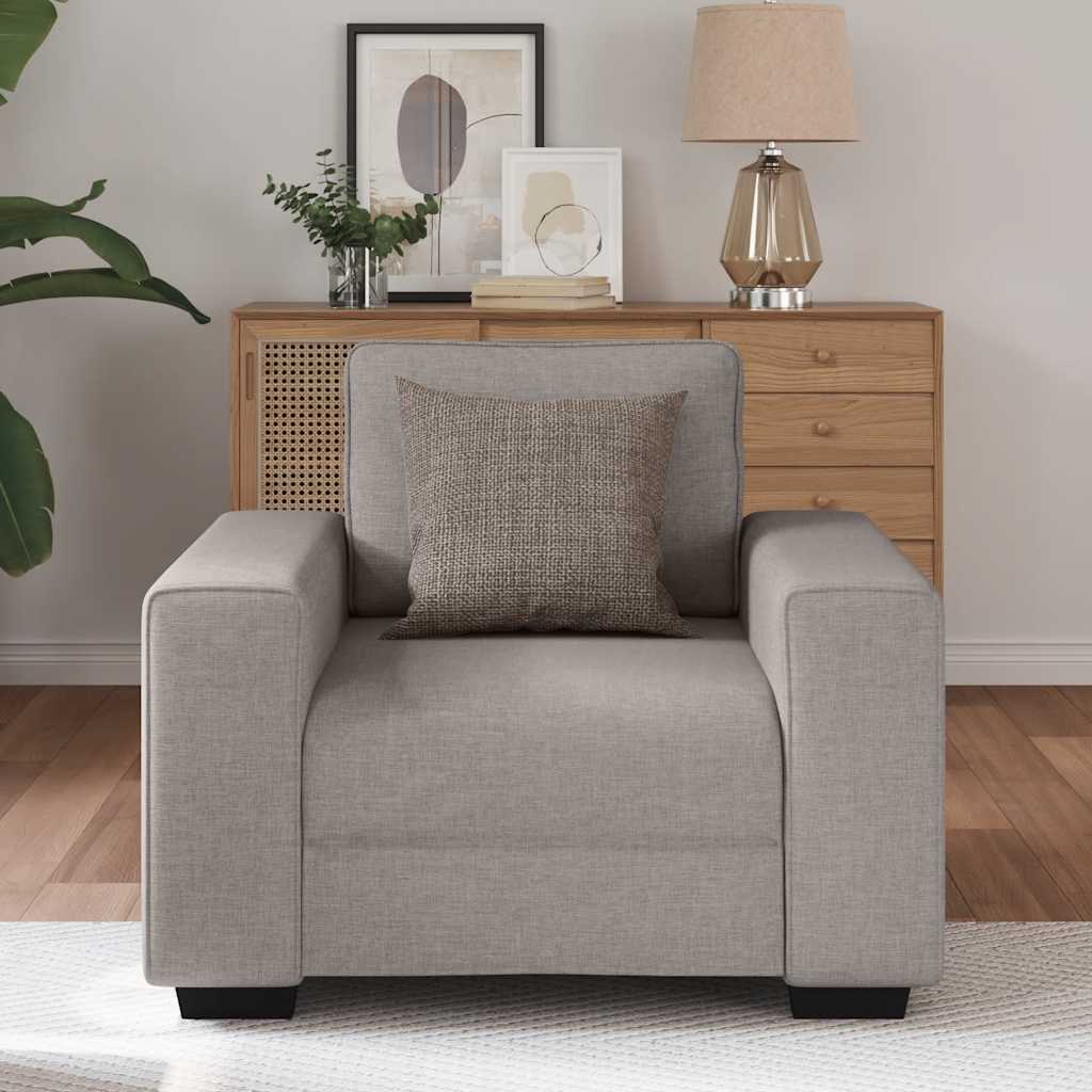Fauteuil taupe 60 cm tissu