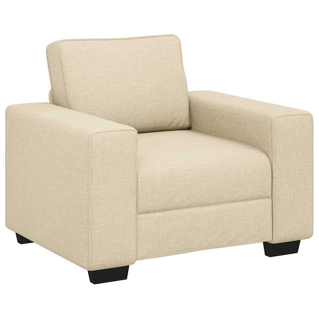 Fauteuil crème 60 cm tissu