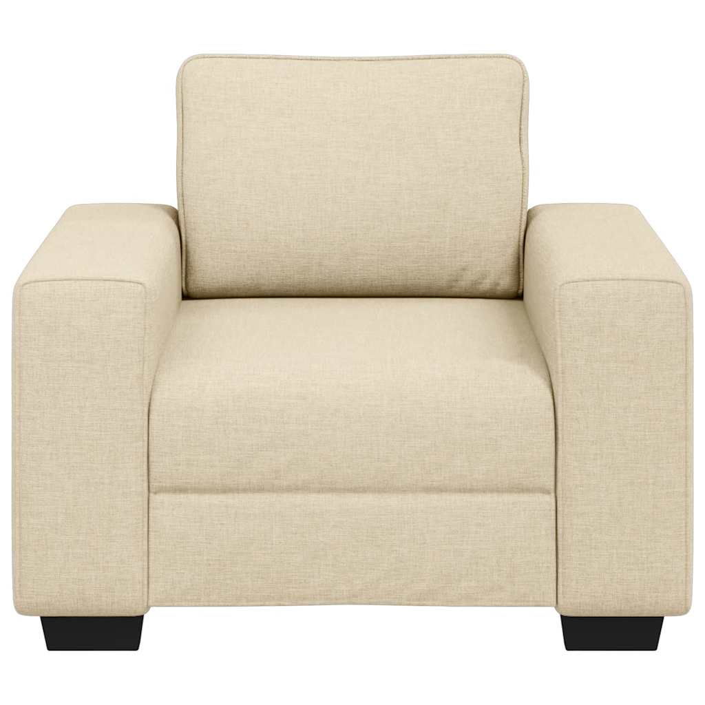 Fauteuil crème 60 cm tissu