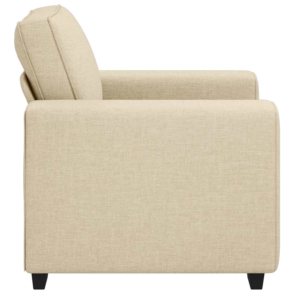 Fauteuil crème 60 cm tissu