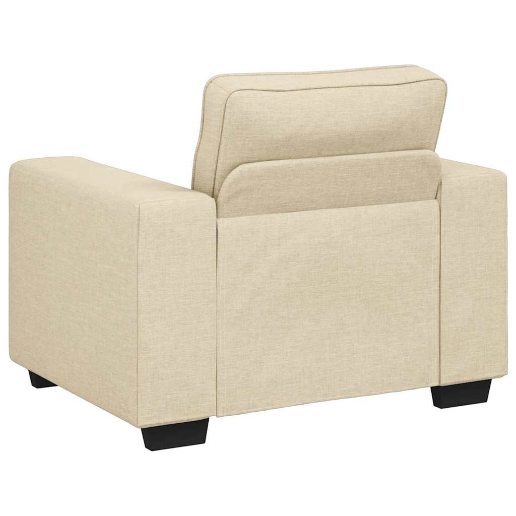 Fauteuil crème 60 cm tissu