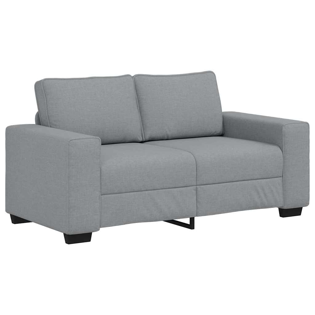 Canapé 2 places tissu gris clair 120 cm