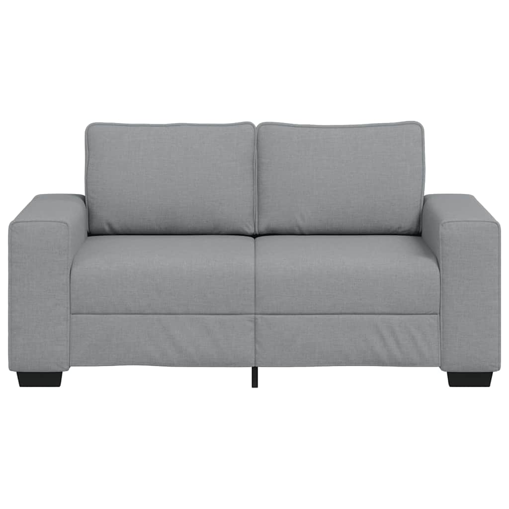 Canapé 2 places tissu gris clair 120 cm