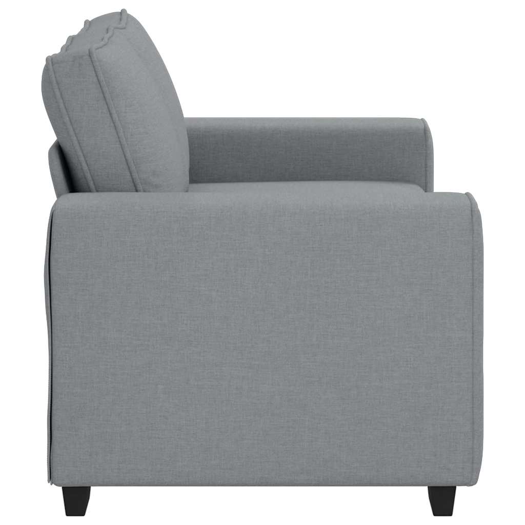 Canapé 2 places tissu gris clair 120 cm
