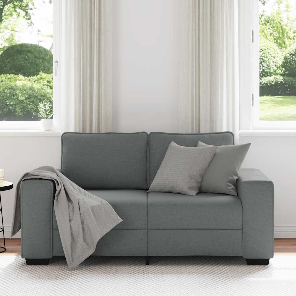 Canapé 2 places tissu gris foncé 120 cm