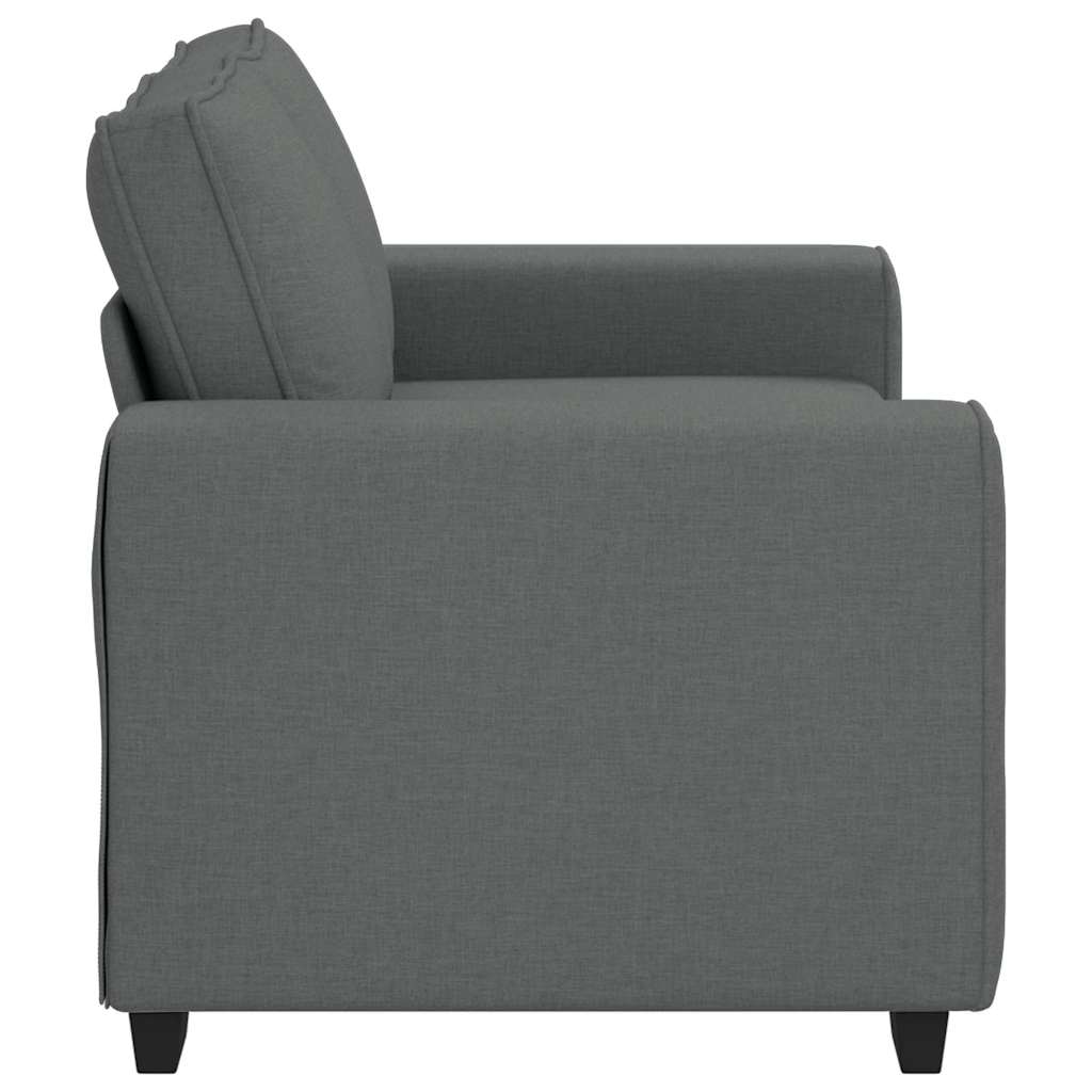 Canapé 2 places tissu gris foncé 120 cm