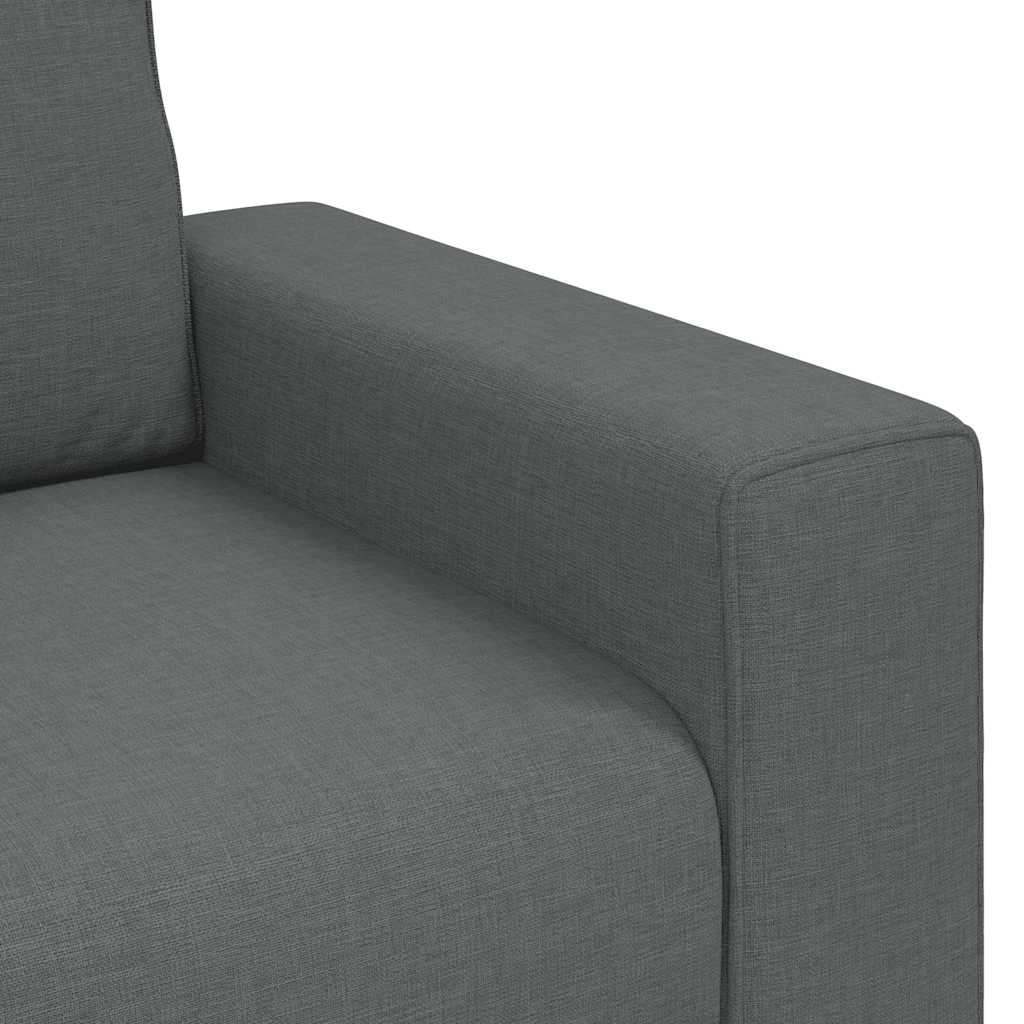 Canapé 2 places tissu gris foncé 120 cm