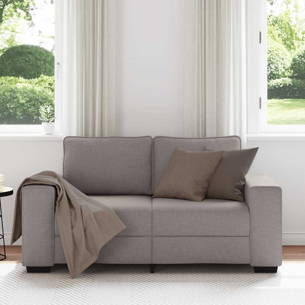 Canapé 2 places tissu taupe 120 cm