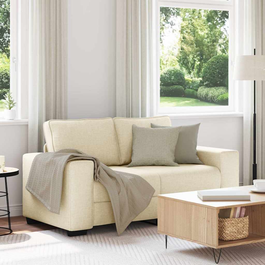 Canapé 2 places tissu crème 120 cm