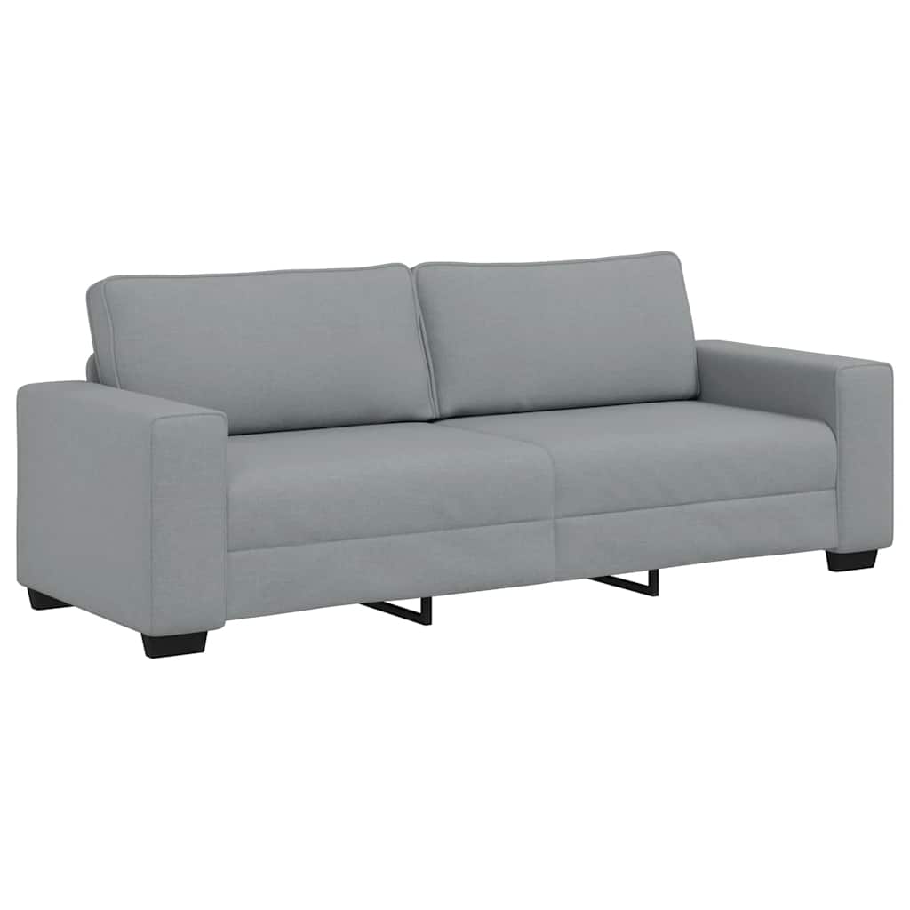 Canapé 3 places tissu gris clair 180 cm