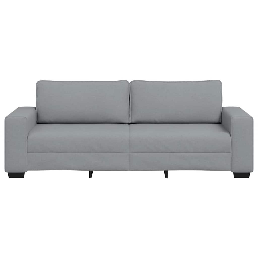 Canapé 3 places tissu gris clair 180 cm