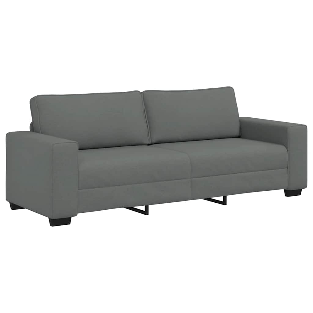 Canapé 3 places tissu gris foncé 180 cm