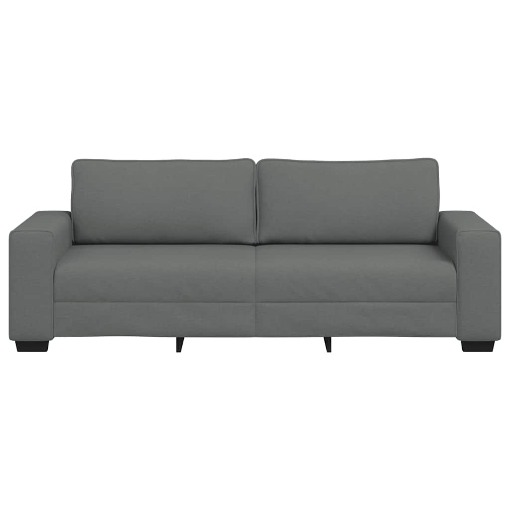 Canapé 3 places tissu gris foncé 180 cm