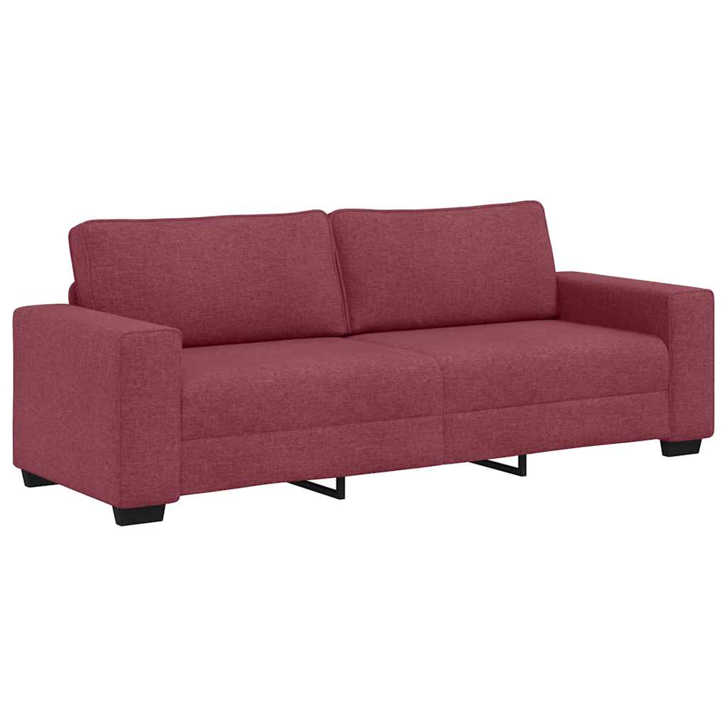 Canapé 3 places tissu rouge vin 180 cm
