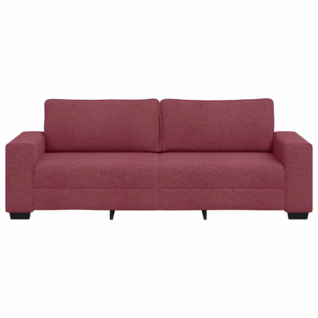 Canapé 3 places tissu rouge vin 180 cm