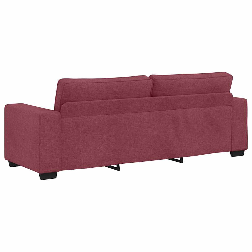 Canapé 3 places tissu rouge vin 180 cm