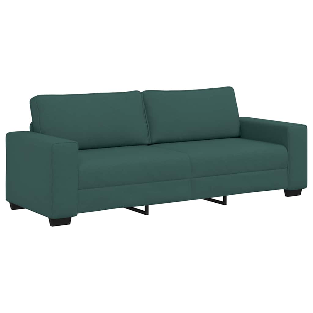 Canapé 3 places vert foncé 180 cm tissu