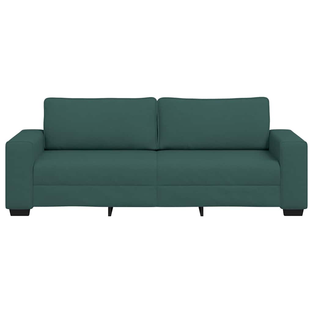 Canapé 3 places vert foncé 180 cm tissu