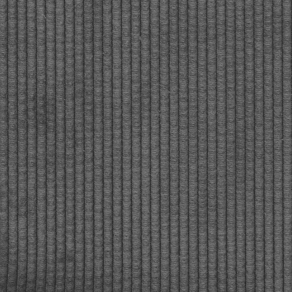 Fauteuil gris foncé 60 cm velours côtelé