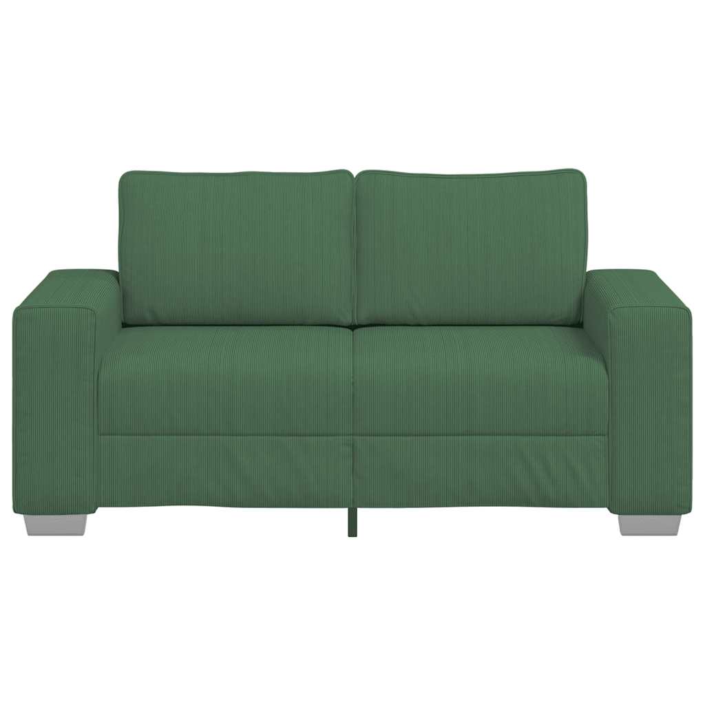 Zweisitzer-Sofa Dunkelgrün 120 cm Cordstoff