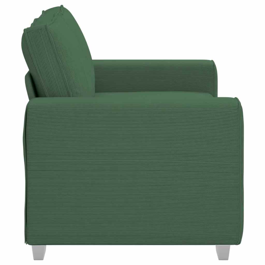 Zweisitzer-Sofa Dunkelgrün 120 cm Cordstoff