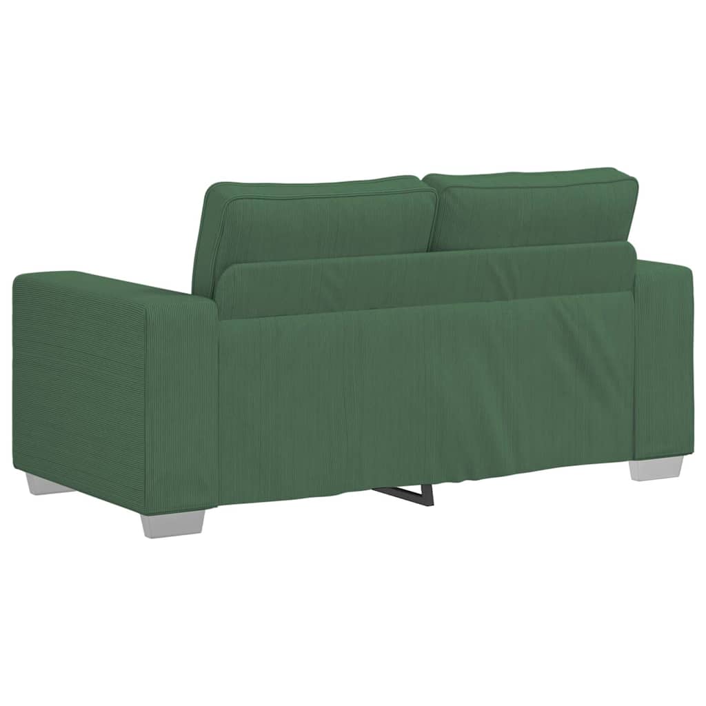 Zweisitzer-Sofa Dunkelgrün 120 cm Cordstoff
