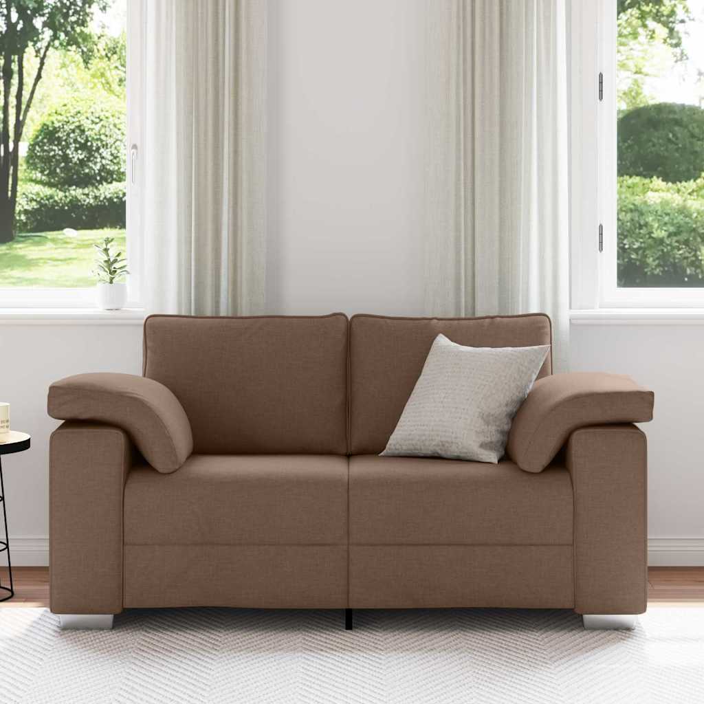 Sofa mit Kissen Braun 160 x 77 x 82 cm Stoff