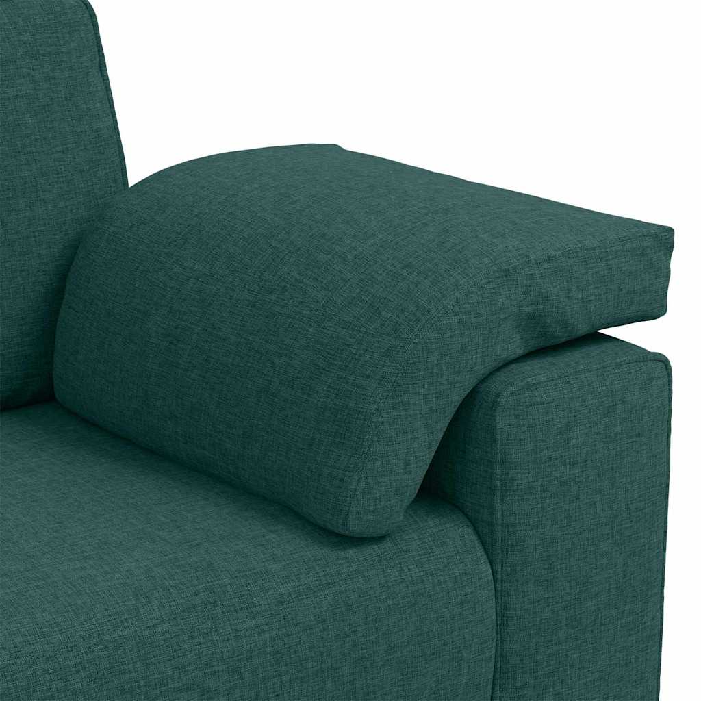 Sofa mit Kissen Dunkelgrün 180 x 77 x 82 cm Stoff