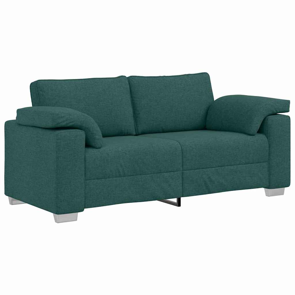 Sofa mit Kissen Dunkelgrün 180 x 77 x 82 cm Stoff