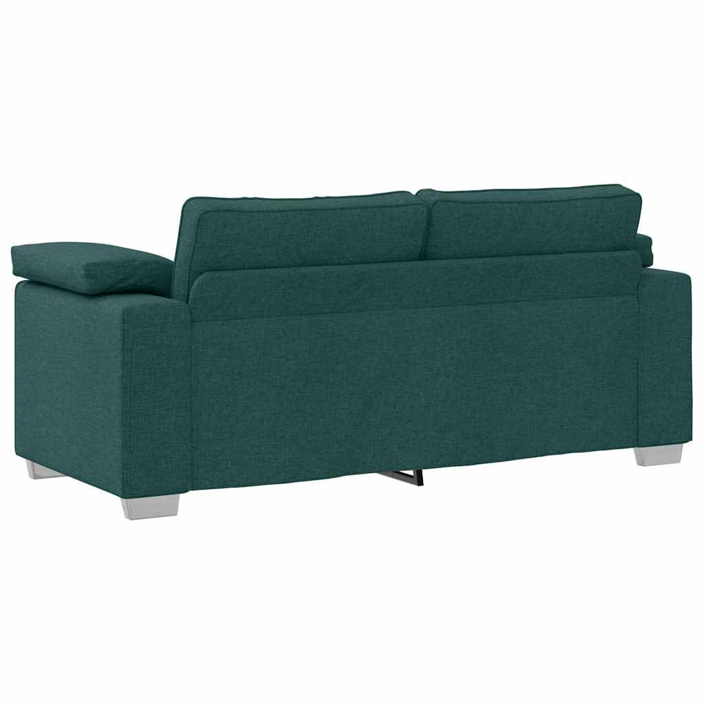 Sofa mit Kissen Dunkelgrün 180 x 77 x 82 cm Stoff