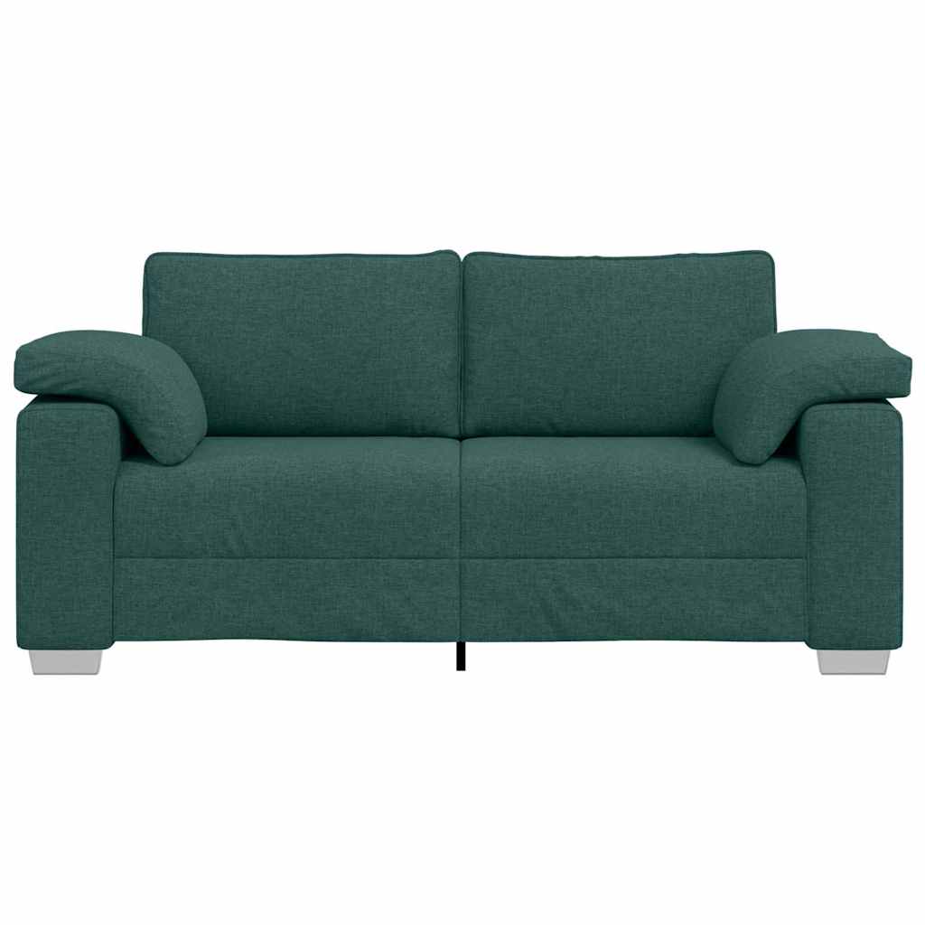 Sofa mit Kissen Dunkelgrün 180 x 77 x 82 cm Stoff