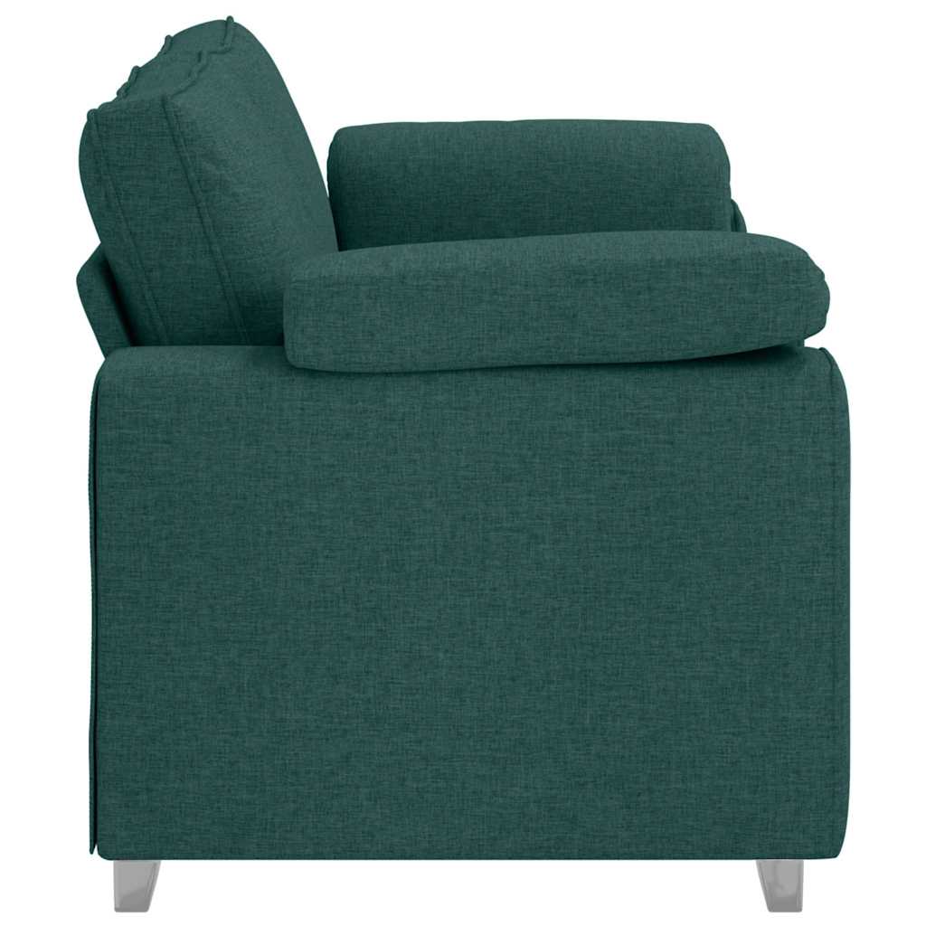 Sofa mit Kissen Dunkelgrün 180 x 77 x 82 cm Stoff