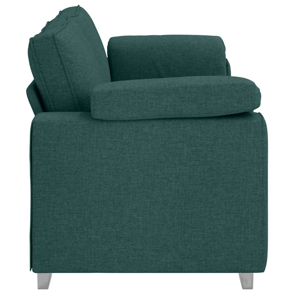 Sofa mit Kissen Dunkelgrün 219 x 77 x 82 cm Stoff