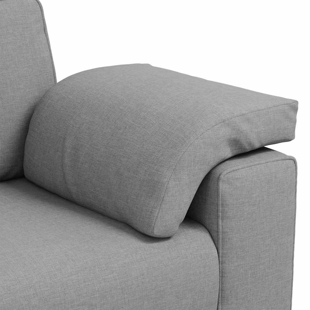 Sofa mit Kissen Wolken-Grau 219 x 77 x 82 cm Stoff